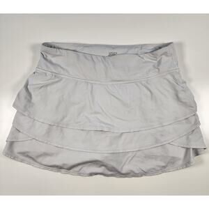 Athleta Girl Gray Athletic Skort Built-In Shorts Pocket Size 12
